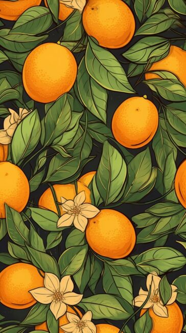 Orange Background of Oranges