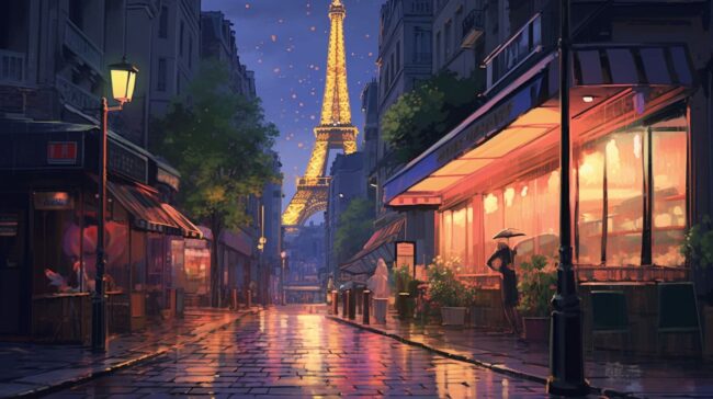 Paris Street Lofi Background