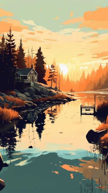 Peaceful Lake Nature Wallpaper iPhone