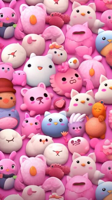 Desktop hd pink kawaii background wallpapers HD.