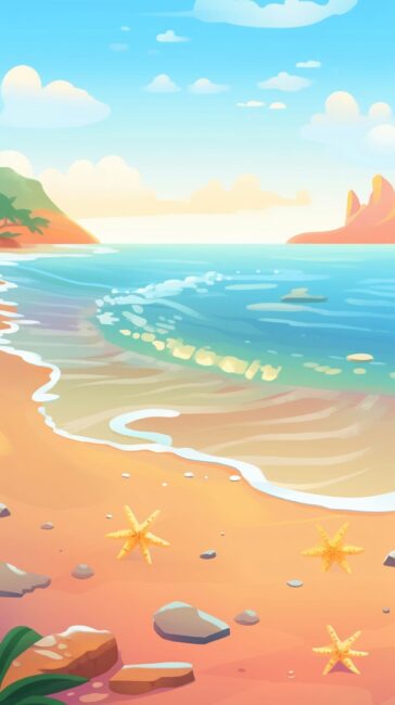 Pretty Beach Background iPhone