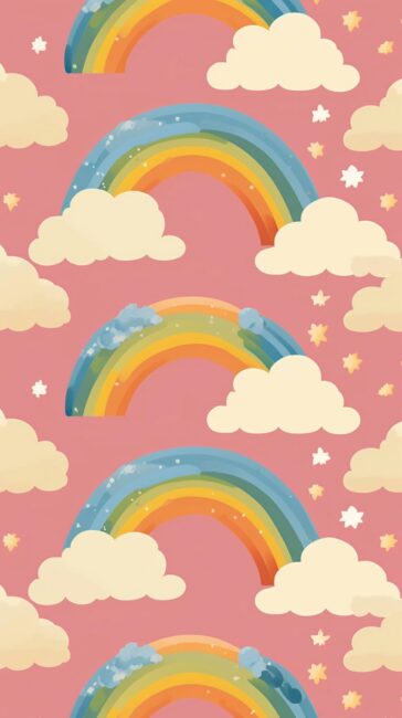 Pretty Rainbow Background iPhone