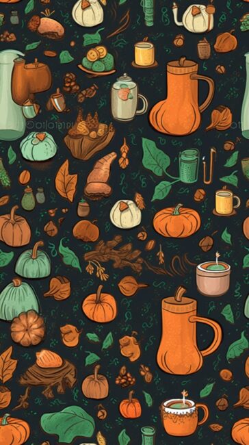 Pumpkin Pattern Fall Wallpaper