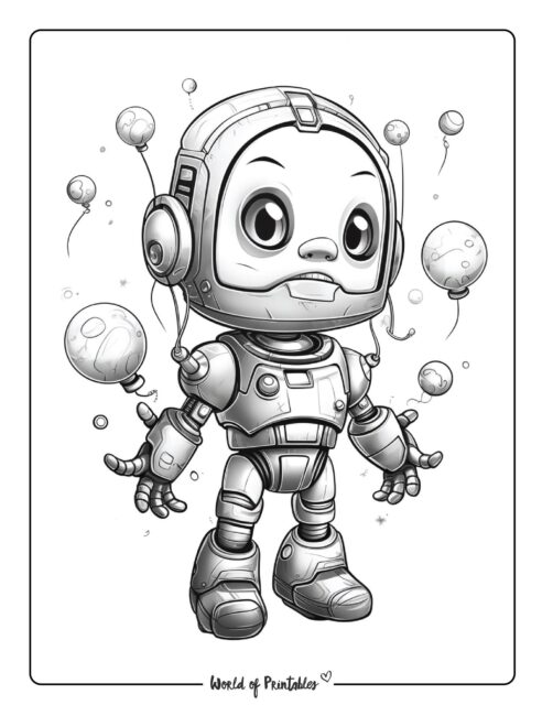 Robot Coloring Page 13
