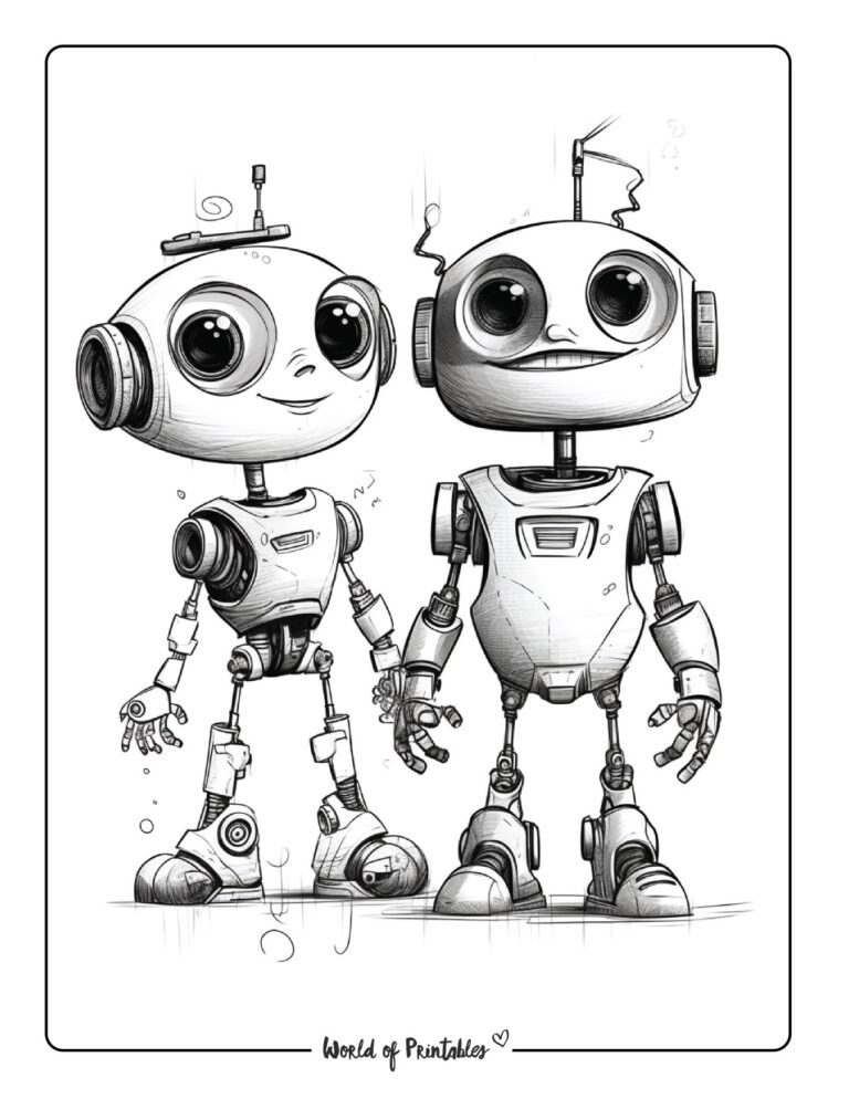 Robot Coloring Pages - World of Printables