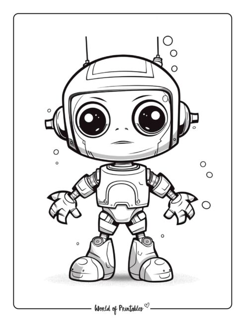 Robot Coloring Page 23