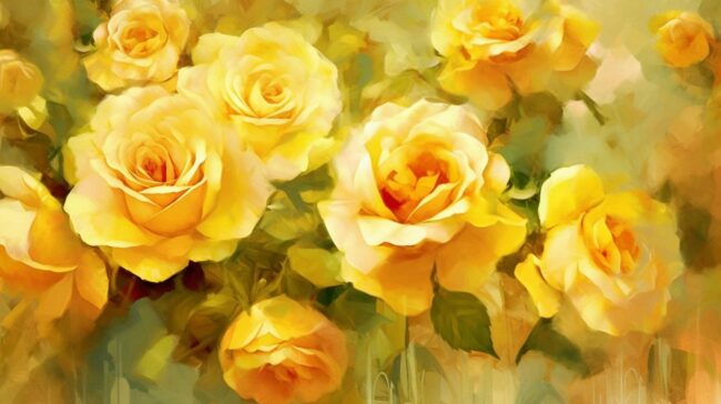Roses Yellow Aesthetic Wallpaper