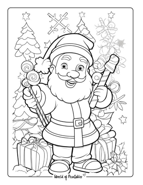 Santa Coloring Page 14