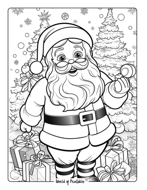 Santa Coloring Page 16