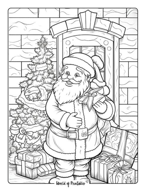 Santa Coloring Page 17