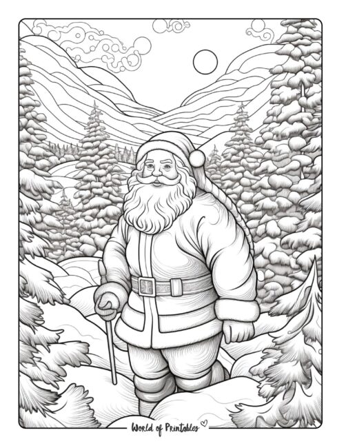Santa Coloring Page 19