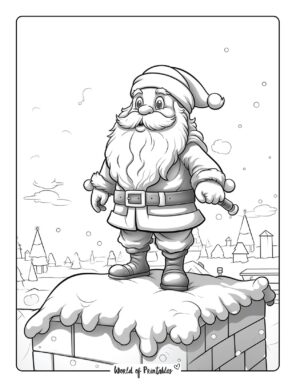 Santa Coloring Pages - World of Printables