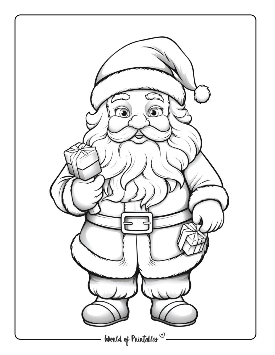 Santa Coloring Pages - World of Printables