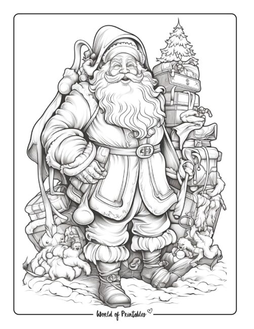 Santa Coloring Page 48