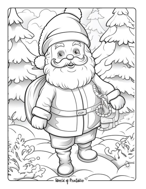 Santa Coloring Page 52