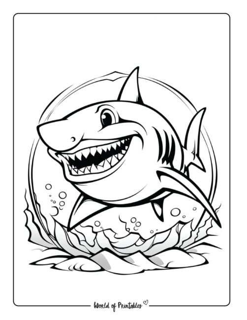 Shark Coloring Page 7