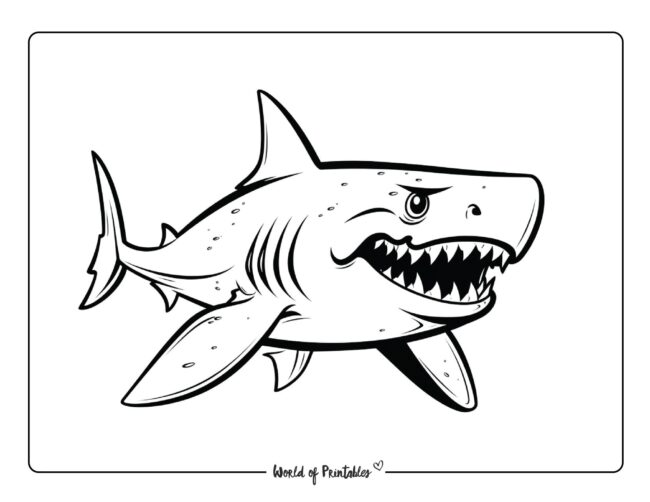 Shark Coloring Sheet 10