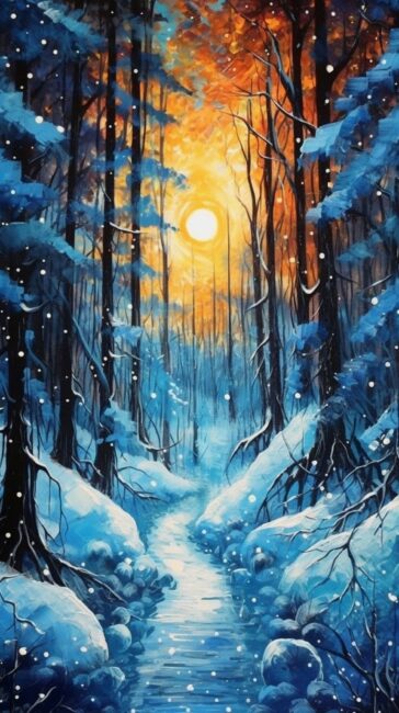 Snowy Forest Winter Wallpaper