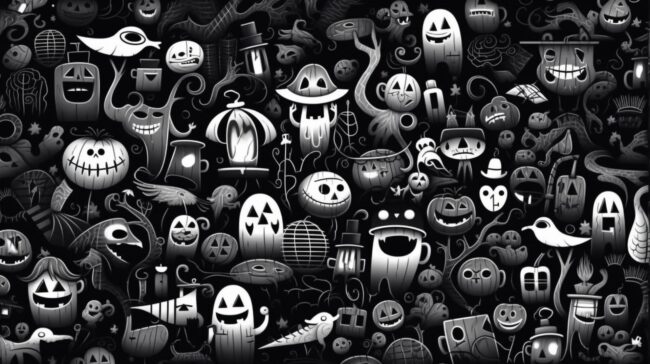 Spooky Cartoon Halloween Background