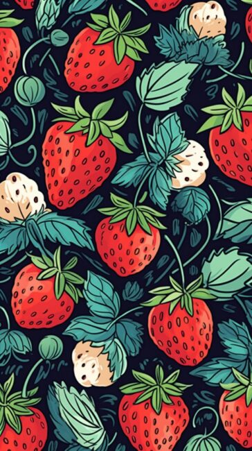 Strawberry Nature Wallpaper iPhone
