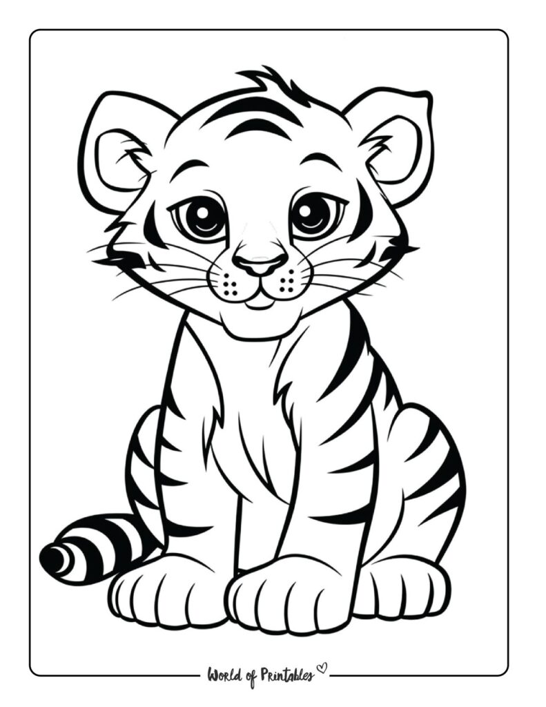 Tiger Coloring Pages For Kids &amp; Adults - World of Printables