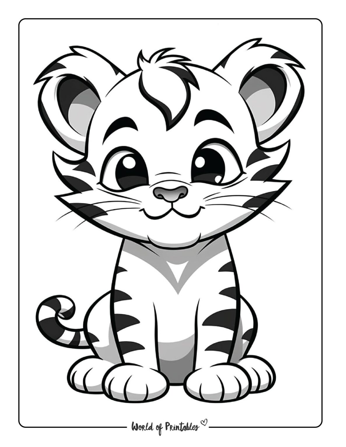 Tiger Coloring Pages For Kids & Adults - World of Printables