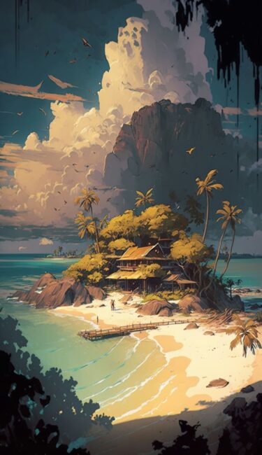 Tropical Island Nature Wallpaper iPhone