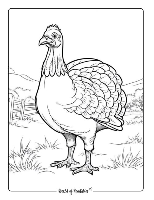 Turkey Coloring Page 22