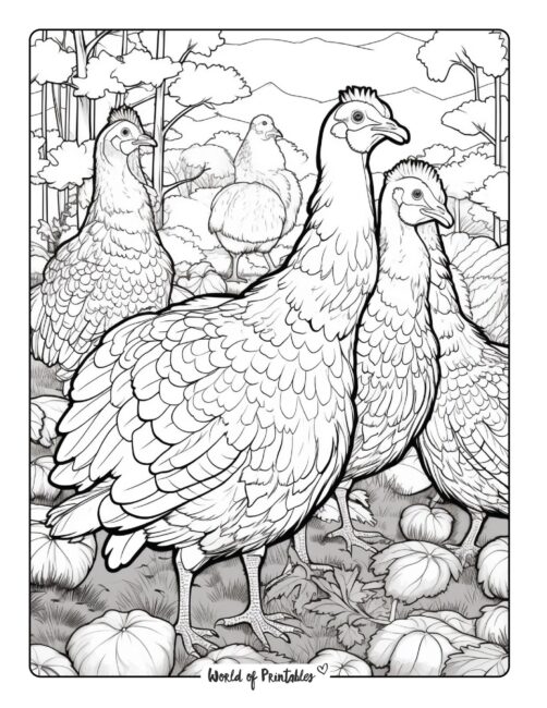 Turkey Coloring Page 32