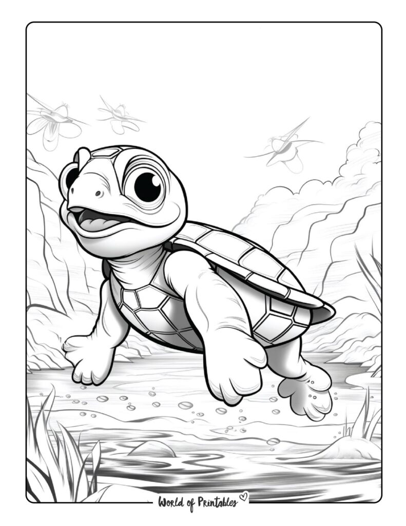 Turtle Coloring Pages For Kids & Adults - World of Printables