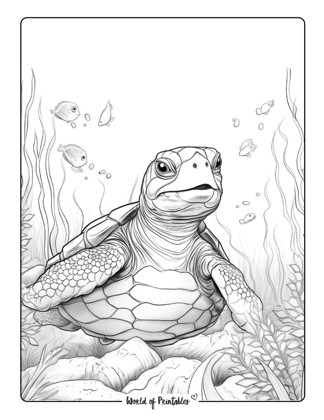 Turtle Coloring Pages For Kids &amp; Adults - World of Printables