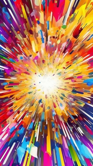 Vibrant Abstract Burst Coloured Background