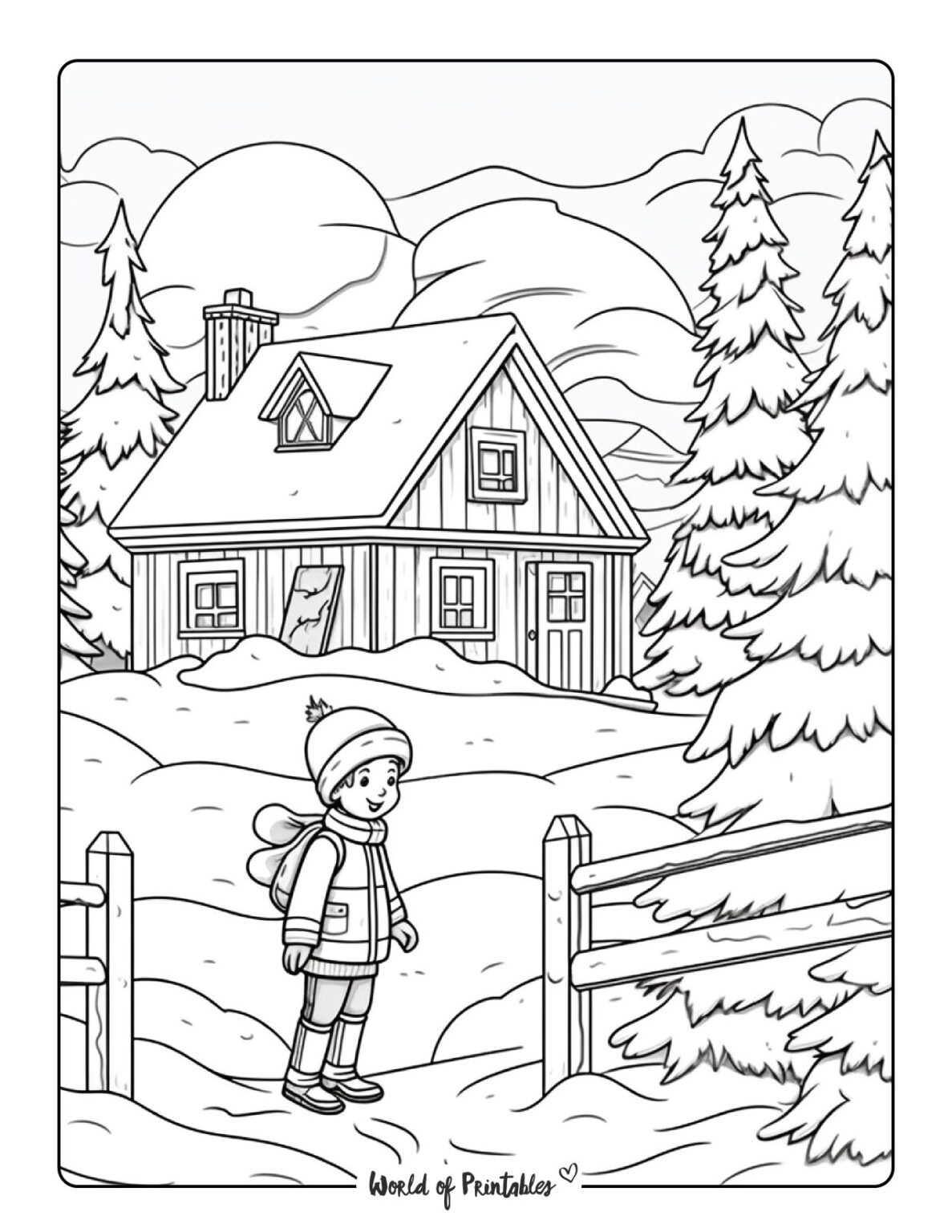 Winter Coloring Pages - World of Printables
