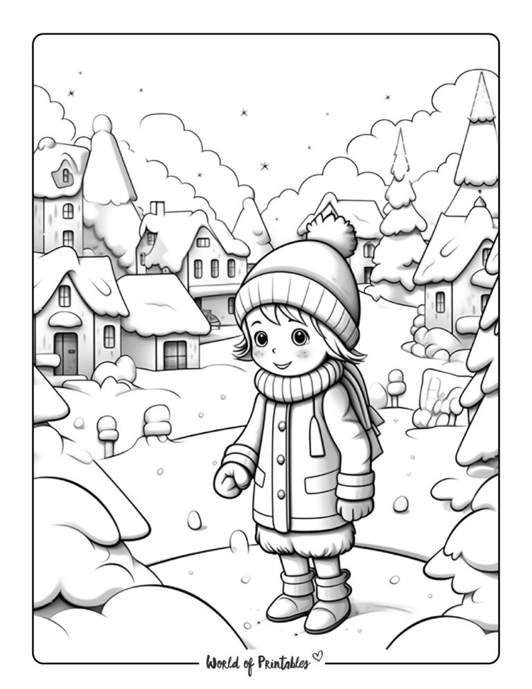 Winter Coloring Pages - World of Printables