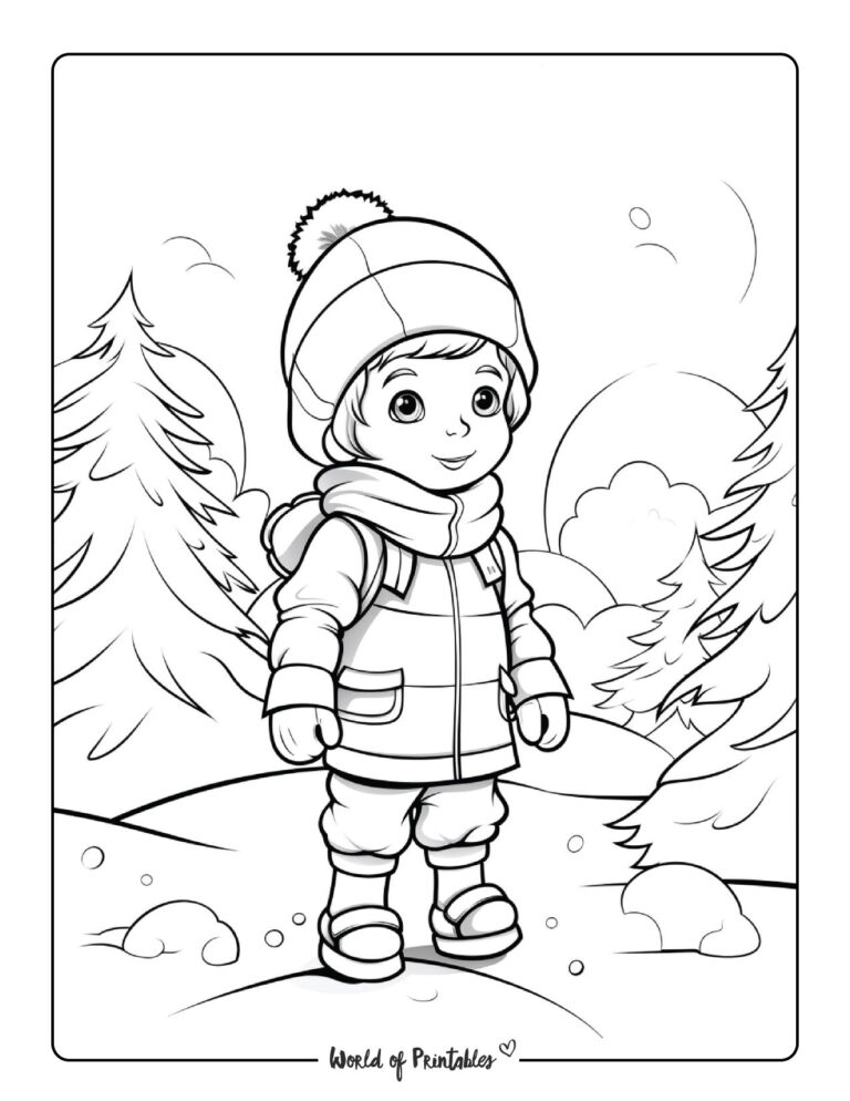 Winter Coloring Pages - World of Printables