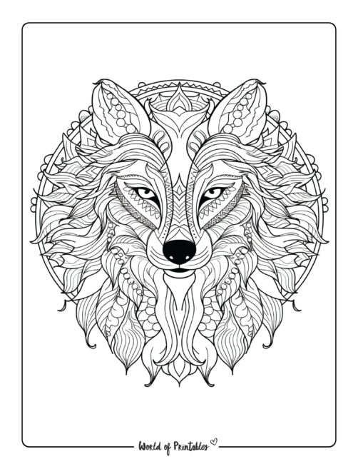 Wolf Coloring Page 13