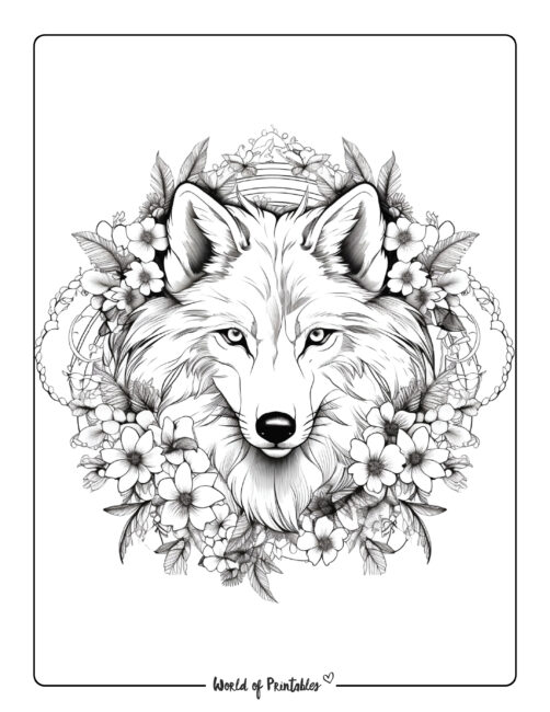 Wolf Coloring Page 19