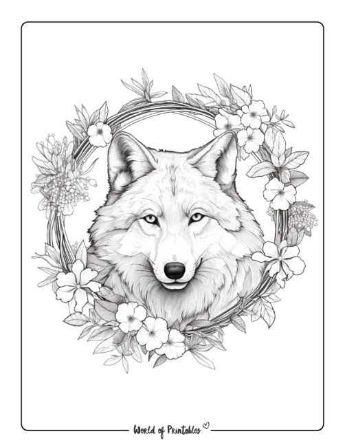 Wolf Coloring Page 21