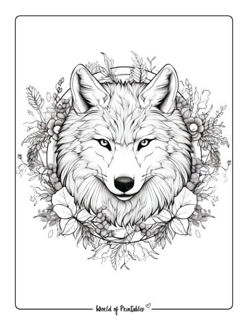 Wolf Coloring Page 22