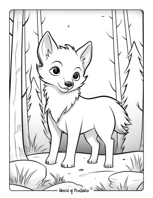 Wolf Coloring Page 28
