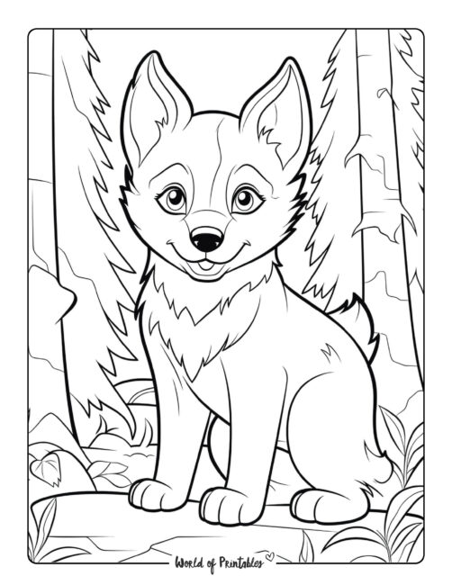 Wolf Coloring Page 30