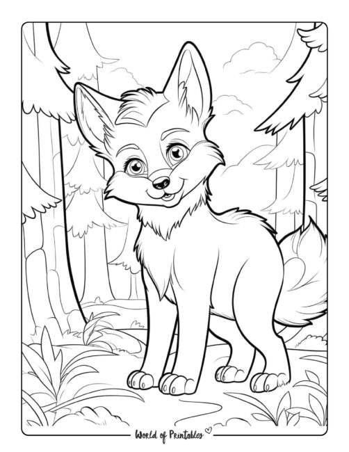 Wolf Coloring Page 31