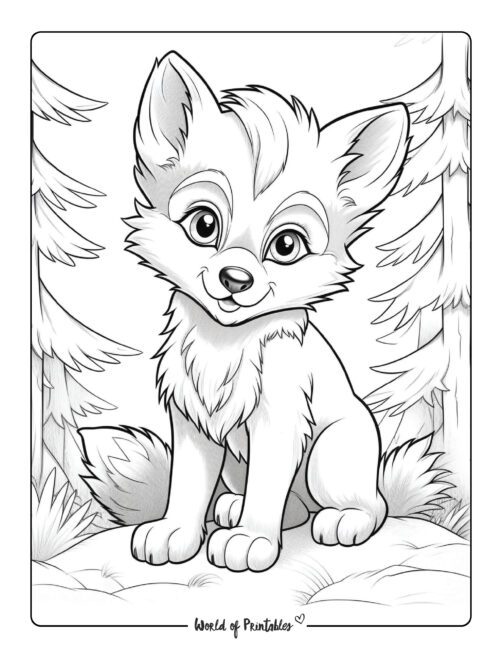 Wolf Coloring Page 32