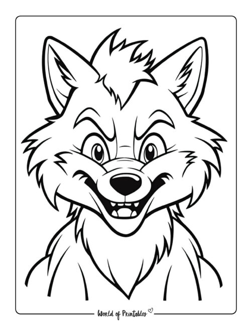 Wolf Coloring Page 48
