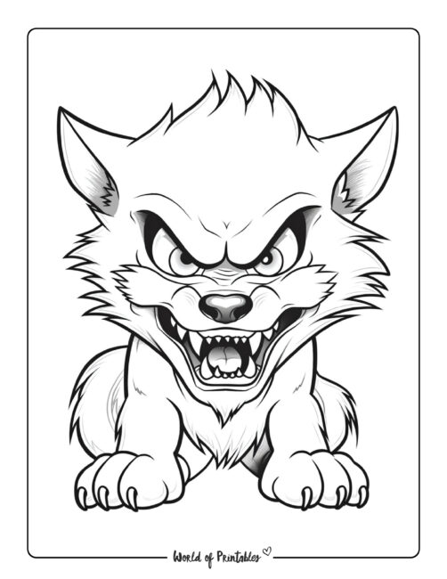 Wolf Coloring Page 52