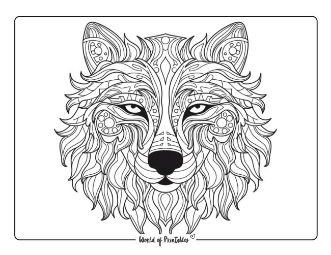 Wolf Coloring Sheet 10