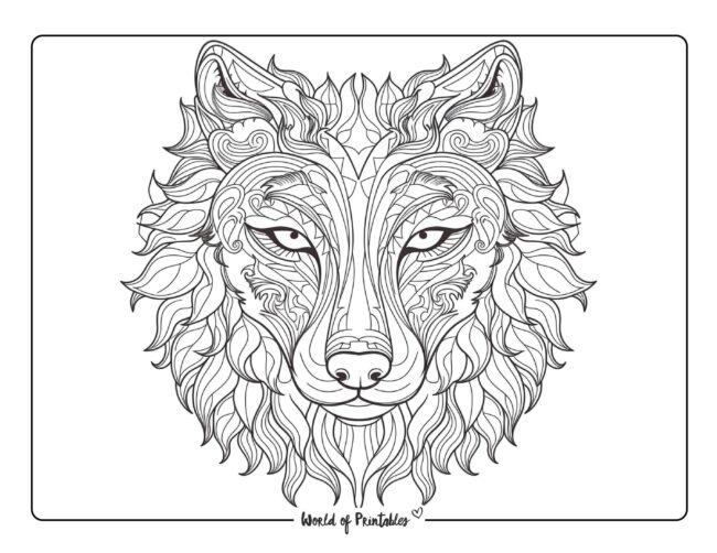 Wolf Coloring Sheet 11