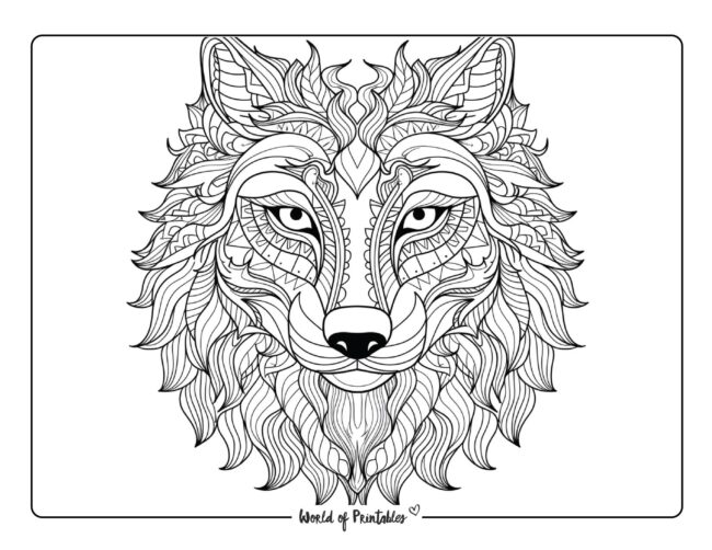 Wolf Coloring Sheet 12