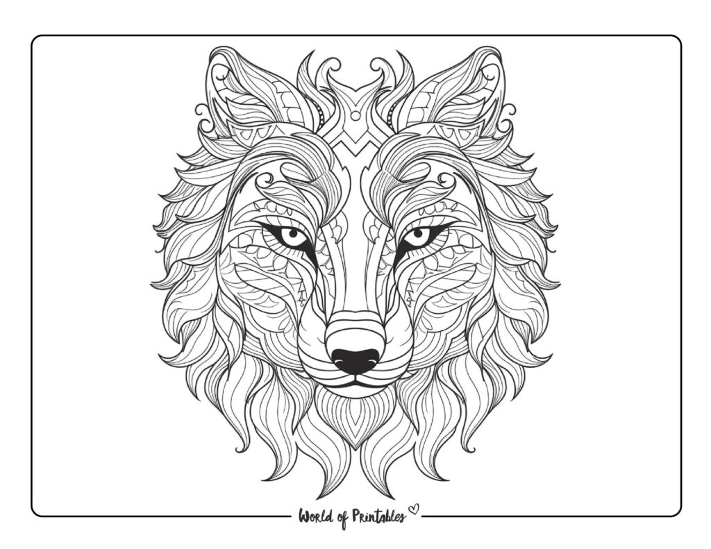 Wolf Coloring Sheet 8
