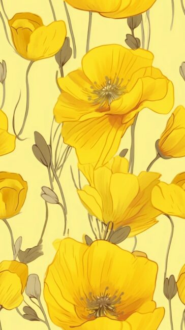 Yellow Buttercup Flower Wallpaper